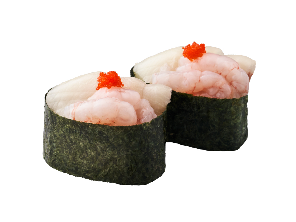 青魽甜蝦雙料軍艦