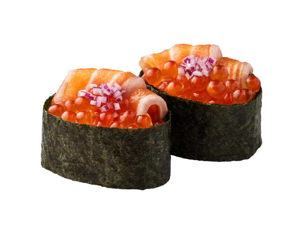 鮭魚親子雙料軍艦